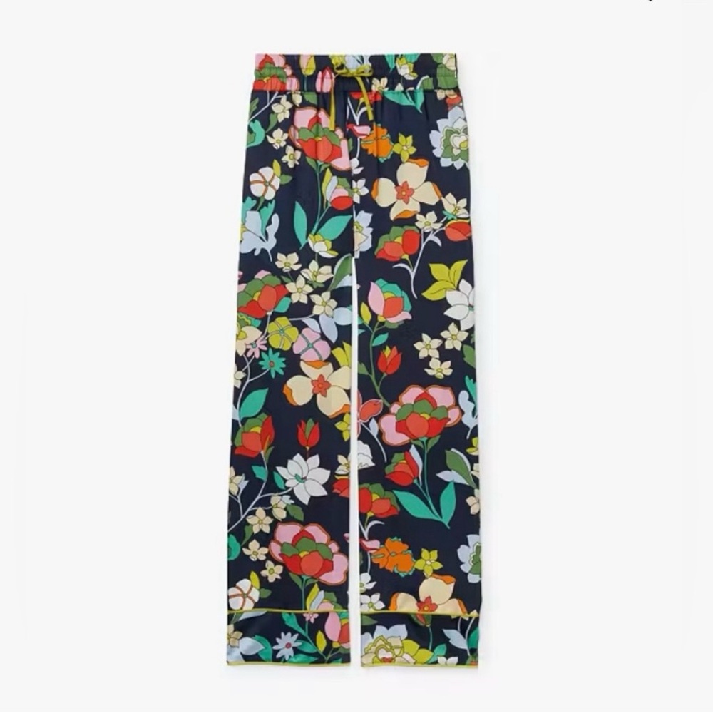 KATE SPADE FLOWER BED TWILL PANTS.